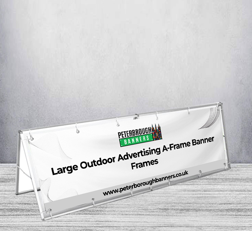 Large Outdoor Advertising A-Frame Banner Frames